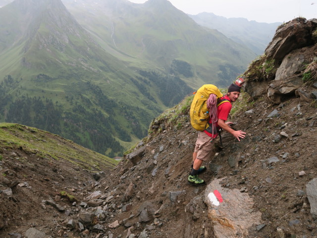 J&ouml;rg am Weg 132 zwischen Gro&szlig;em Horntal und Spielgruben (31. Juli)
