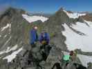 Dirk, Thorsten und Klaus in der Oberen Hölltalscharte, 3.247 m (30. Juli)