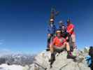 Thorsten, ich, Klaus, Dirk und Jörg auf der Ruderhofspitze, 3.474 m (30. Juli)