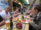 Friedrich, Sabine, Carmen und Erich in der Pizzeria Riva