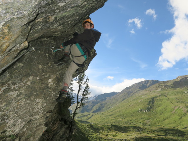 Murmele-Klettersteig: Jakob in der Sektion III (6. Aug.)