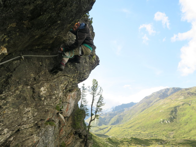 Murmele-Klettersteig: Jakob in der Sektion III (6. Aug.)