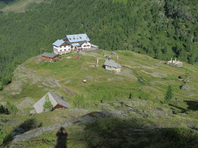 Zufallh&uuml;tte vom Murmele-Klettersteig aus (6. Aug.)