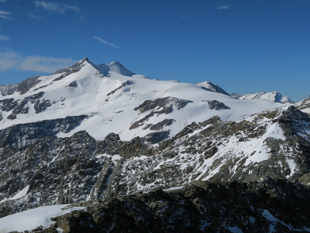 Zufallspitze und Monte Cevedale von der Madritschspitze aus (7. Aug.)