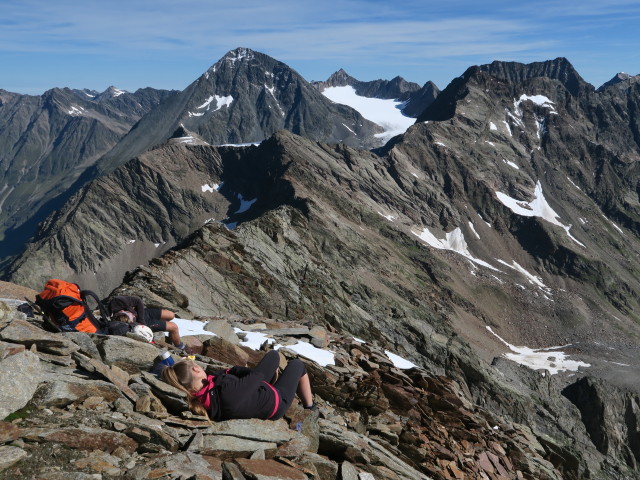 Christoph und Miriam am Hinteren Daunkopf, 3.225 m (14. Aug.)