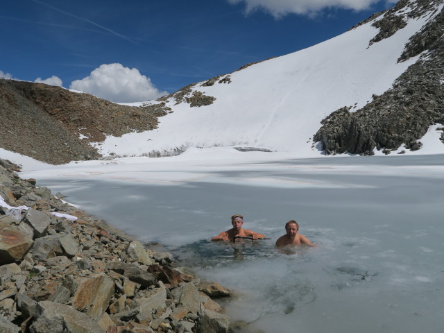 Christoph und ich im W&uuml;tenkarsee (14. Aug.)