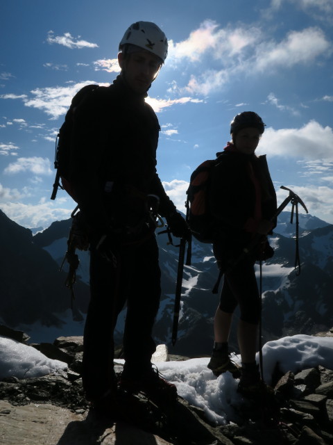 Christoph und Miriam zwischen Warenkarseitenspitze und W&uuml;tenkarferner (15. Aug.)