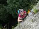 Währinger Klettersteig: Sabine am Ende der Leiter