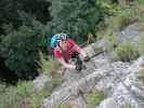 Währinger Klettersteig: Sabine nach der Leiter