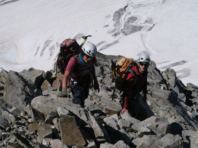 Gudrun und Christoph zwischen Reichenspitze und Kuchelmooskees (27. Aug.)