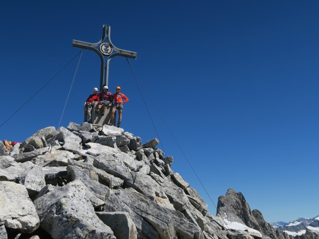 Christoph, Gudrun und ich am Kuchelmooskopf, 3.214 m (27. Aug.)