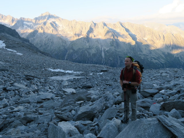 Christoph am Weg 512 zwischen Kuchelmooskar und Gamsscharte (28. Aug.)