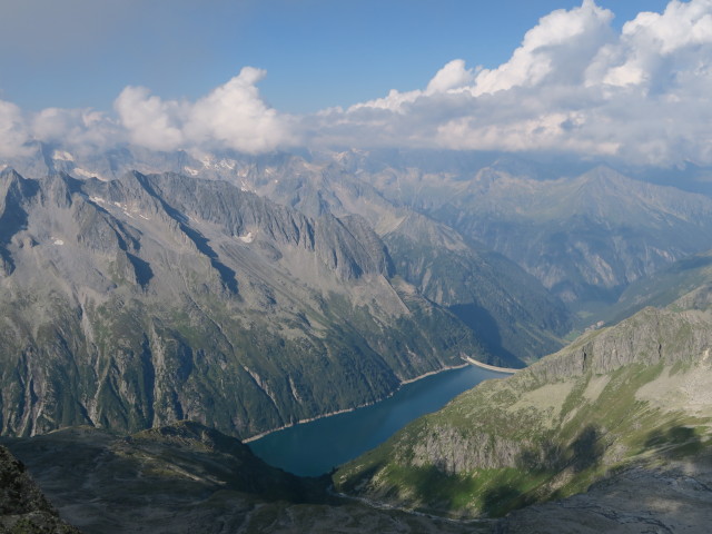 Speicher Zillergründl von der Richterspitze aus (28. Aug.)