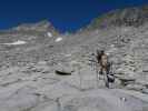 Gudrun und Christoph am Weg 502 zwischen Eissee und Zillerplattenscharte (26. Aug.)