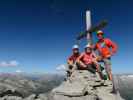 Christoph, Gudrun und ich auf der Zillerplattenspitze, 3.148 m (26. Aug.)