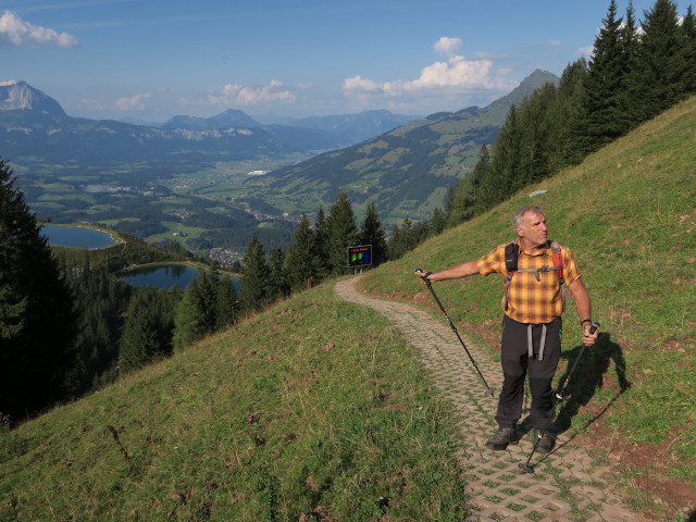 Richard im Steilhang der Streif (9. Sept.)