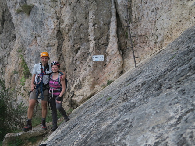 Pittentaler Klettersteig: Ich und Sabine beim Einstieg