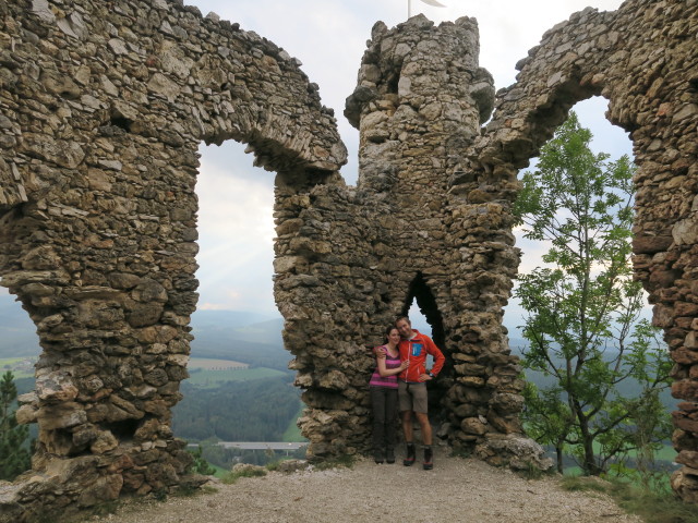 Sabine und ich in der Ruine Türkensturz