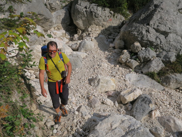 Axel am Loferer Steig zwischen Hochgscheid-Sattel und Jagdhütte Hochgscheid (1. Okt.)