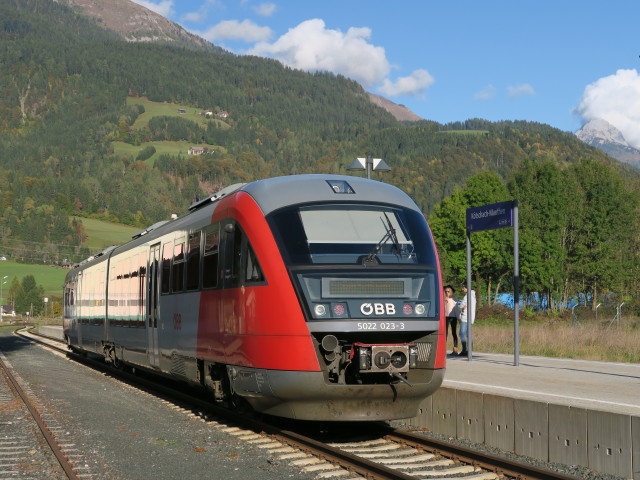 5022 023-3 als R 4818 im Bahnhof Kötschach-Mauthen, 710 m