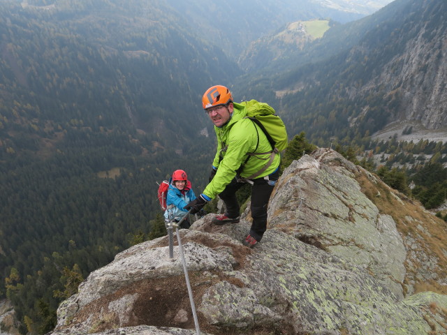 Heini-Holzer-Klettersteig: Martina und Axel am Geistergrat