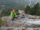 Heini-Holzer-Klettersteig: Axel und Martina beim Dolomiten-Panorama