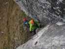 Heini-Holzer-Klettersteig: Martina und Axel im Steilaufschwung