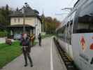 Sabine im Bahnhof Trattenbach