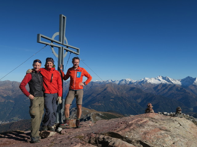 Christoph, Gudrun und ich auf der Kesselspitze, 2.728 m (31. Okt.)