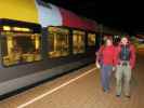 Gudrun und Christoph im Bahnhof Matrei am Brenner, 995 m (29. Okt.)