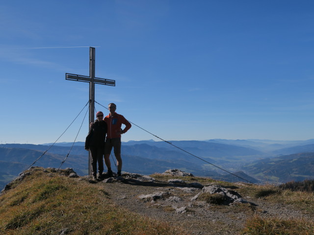 Sabine und ich auf der Kampalpe, 1.535 m