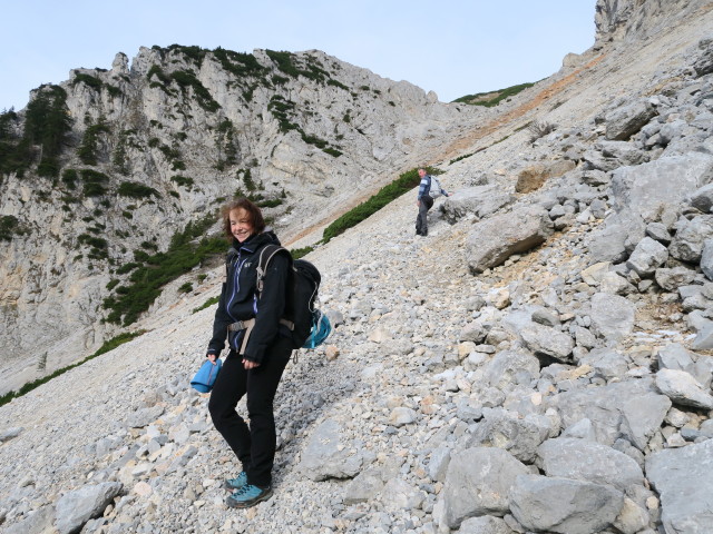 Irene und Erich am Holzknechtsteig zwischen Haid-Klettersteig und Königschusswand-Klettersteig