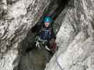 Königschusswand-Klettersteig: Irene in der Höhle