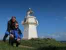 Papa und ich beim Waipapa Point Lighthouse (17. Nov.)