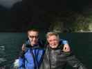 Papa und ich am Milford Sound (19. Nov.)