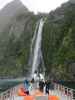 Stirling Falls vom Milford Sound aus (19. Nov.)