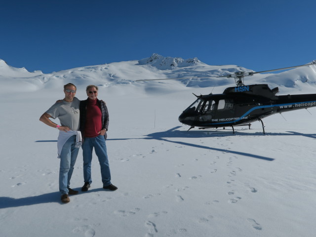 Ich und Papa am Franz Josef Glacier im Westland Tai Poutini National Park (22. Nov.)