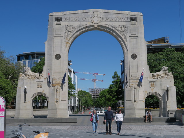 Bridge of Remembrance in Christchurch (26. Nov.)