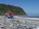 Ich und Papa am Okarito Beach (22. Nov.)