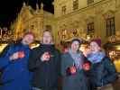 Ich, Thomas, Kathrin und Lauren im Weihnachtsdorf Schloss Belvedere