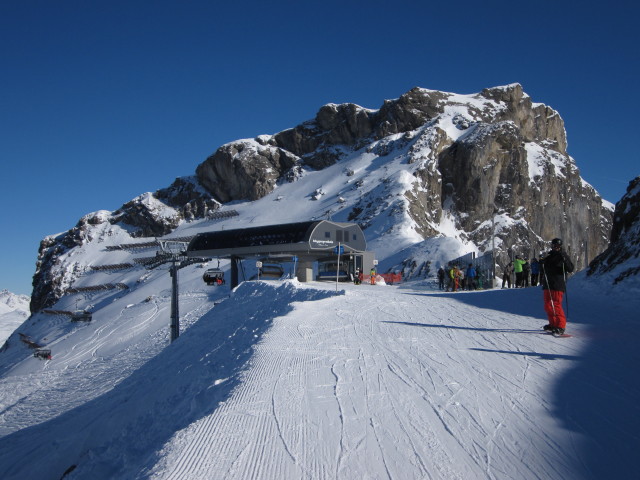 Markus bei der Bergstation der Muggengratbahn, 2.440 m (21. Jän.)