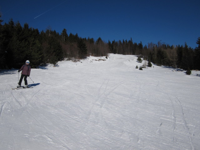 Sabine auf der Karnerbodenabfahrt