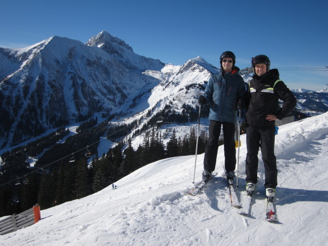 Ronald und ich auf der Polsterdreieck-Skiroute