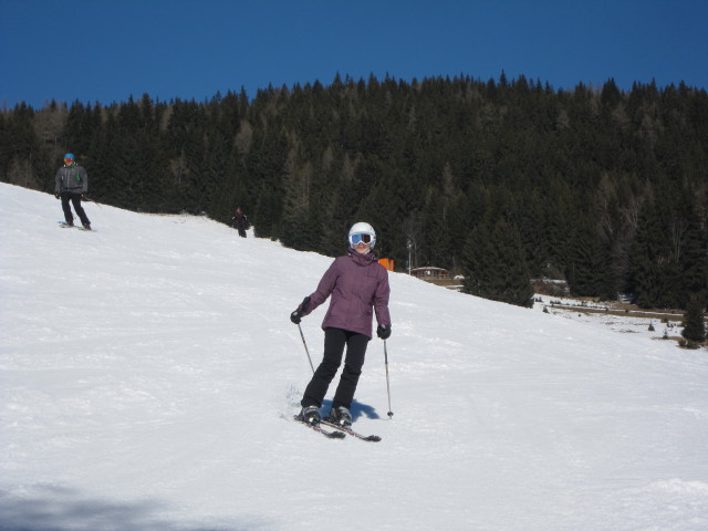 Sabine auf der Hahngrabenabfahrt