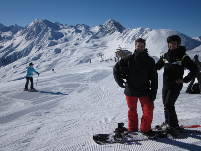 Markus und ich bei der Bergstatio es Télésiège Dos Rond, 2.337 m (5. März)