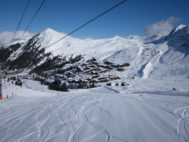 Piste Ours vom Télésiège Les Blanchets aus (5. März)