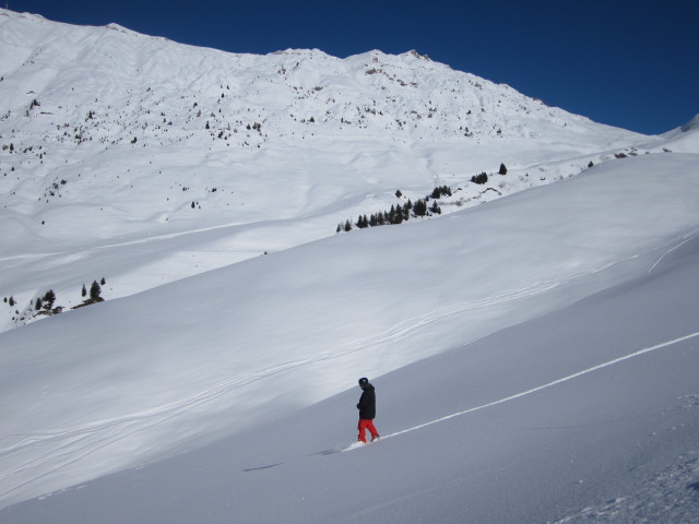 Markus neben der Piste Lavasset (5. März)