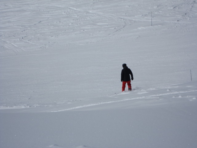 Markus neben der Piste Crépines (5. März)