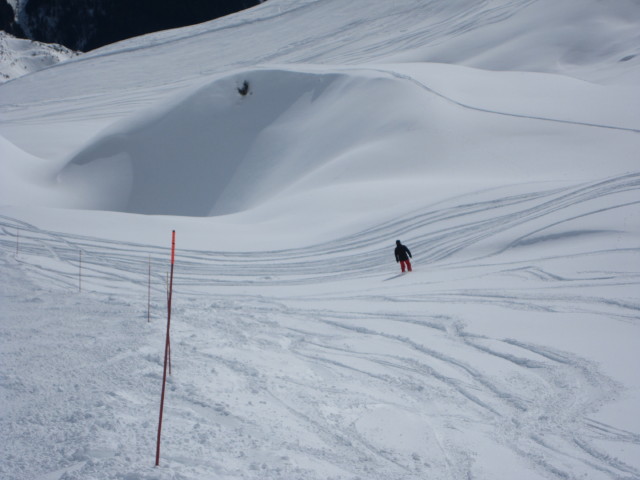 Markus neben der Piste Hara-Kiri (5. März)