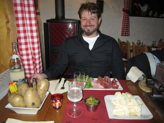 Markus im Restaurant La Ferme de Cesar (5. März)